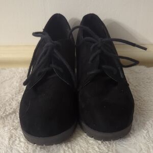 Classic Black Kids Lace-Up Boots